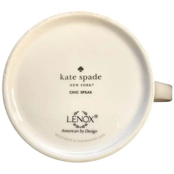 $3/15 Kate Spade New York “Sweet Talker” Chic Speak Lenox Purple White 10 Oz Mug - Picture 4 of 5